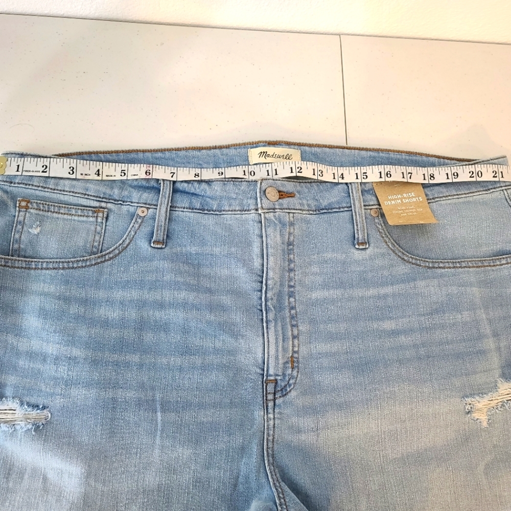 MADEWELL High Rise Denim Shortd Plus Size NEW - Picture 9 of 13